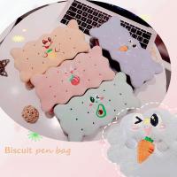 Cute Cartoon Sandwich Biscuit Creative Plush Storage Simple Pencil Large Bag Capacity Case G0U3 M8C0