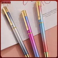 SPRPET ปากกาโลหะ0.5มม. สีไล่ระดับสีของปากกาฝึกศิลปะการเขียนตัวอักษรถุงหมึกแบบทนทานแนวธุรกิจ