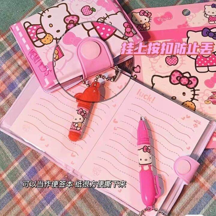 ใหม่-h-ello-k-itty-เครื่องเขียน-notepad-มินิน่ารักฟรีปากกาไดอารี่นักเรียนแบบพกพาโน๊ตบุ๊ควารสารหนังสือ-e-stuches-e-scolares-ของขวัญสำหรับสาวๆ