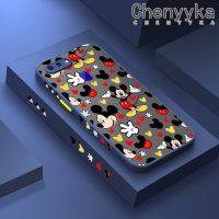 เคส Chenyyka สำหรับ OPPO R15 R15 Pro เคส R17มิกกี้เมาส์แบบเต็มหน้าจอบางมีน้ำค้างแข็งโปร่งใสแข็งขอบสี่เหลี่ยมกันกระแทกปลอกซิลิโคนคลุมทั้งหมดป้องกันการกระแทกเคสนิ่ม