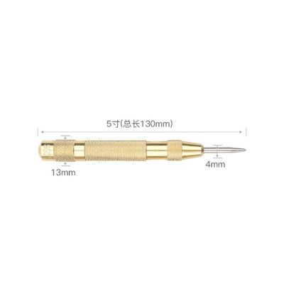 HH-DDPJGolden Hss Automatic Center Punch Dot Punch Drill Bit Tools Positioner Semi Automatic Window Breaking Device Length 130mm