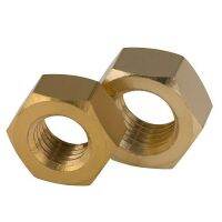 Solid Brass Hex Nut Hexagon Full Nuts Locking For Bolts amp; Screws DIN934 M1.4 M1.6 M2 M2.5 M3 M4 M5 M6 M8 M10 M12 M14 M24