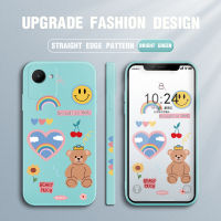 เคสโทรศัพท์ดีไซน์ลายการ์ตูนหมีสีสันสดใสสำหรับ Realme C30S เคสกล้องคลุมทั้งหมดปลอกซิลิโคนน้ำลายขอบสี่เหลี่ยม