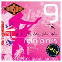 Rotosound R09 Roto Pink Nickel Electric Guitar Strings, 09-42 สายกีตาร์ไฟฟ้า