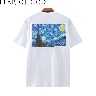 เสื้อแขนสั้น HMHM เสื้อยืดผ้าฝ้ายแบบลำลองแขนสั้นคอกลมพิมพ์ลายตัวอักษรยอดนิยมลาย Fear Of God Essentials สินค้าใหม่ปี2021 เสื้อยืดคอกลม