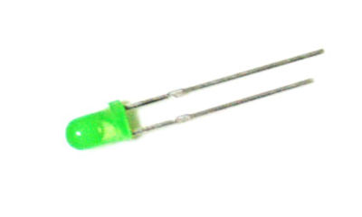 LED green diffused 3mm (10 LEDs) - COLE-0245
