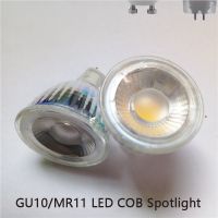 LED mini Dimmable GU10 MR11 COB 7W 35mm Spotlight Bulb Lamp warm/cool replace halogen lamp AC/DC 12V 220V SMD 5730 Home lights