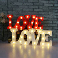 Romantic Valentine Day Gift Proposal 3D LOVE LED Letter Sign Night Light Heart Marquee Table Lamp Lanterns Lamp for Wedding