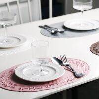 【CC】 7 Colors Amount 3 Sizes Plate Coasters Things for and Decoration Tables New 2022 Year Placemat