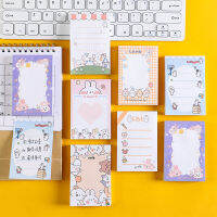 100 แผ่นน่ารักการ์ตูนกระต่าย MeMO Pad Sticky Note สติ๊กเกอร์รูปลอก Scrapbooking DIY Kawaii Notepad เครื่องเขียนอุปกรณ์โรงเรียน-Yrrey