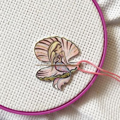 Needle Minder for Cross Stitch  Mermaid Girl Needle Nanny for Embroidery Needlework Needlework