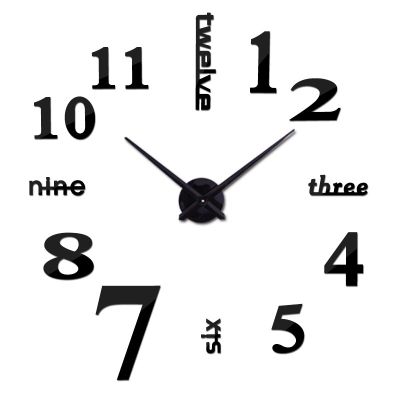【SALE】 nancarenko1977 แฟชั่นใหม่สติกเกอร์ติดผนัง Diy นาฬิกาควอตซ์วัสดุตกแต่งบ้านห้องนั่งเล่นสไตล์โมเดิร์นศิลปะสติกเกอร์