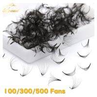 【YF】♕۩▲  AGUUD 300/500/1000 Fans Narrow Stem Premade Volume Lash Loose Promade Thin Pointy Base Pre Fanned Extension