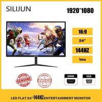 SILIJUN จอคอมพิวเตอร์24นิ้ว1920*1080P,จอภาพคอมพิวเตอร์พีซีความละเอียด144Hz HD VGA HDMI 24นิ้ว1K จอภาพแบบพกพาแบน