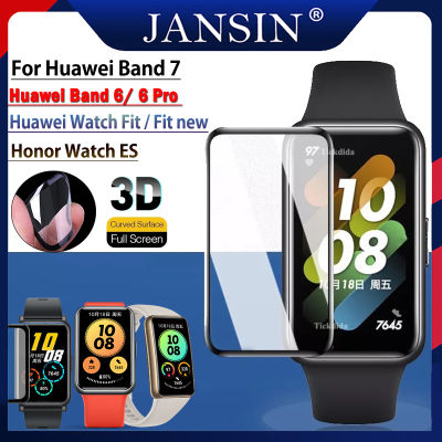 ฟิล์ม for Huawei Band 7 /Band 6 /6 Pro ฟิล์มกันรอย แบบโค้ง 3 มิติ ฟิล์มติดนาฬิกา Huawei Watch Fit / Fit new /Honor Watch ES เคสกันรอยหน้าจอสําหรับ