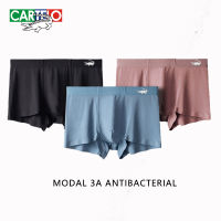 CARO Modal Mens Antibacterial Underwear Male Soft Panties Breathable Sumer Shorts Men Soild Boxers Underpants L-5XL 3pcs