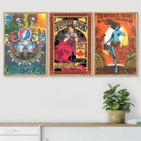 NewGrateful Dead Rock Band Wall Art โปสเตอร์ผ้าใบตกแต่ง Art 24X36โปสเตอร์ส่วนบุคคลของขวัญ Modern Family ห้องนอนภาพวาด Liyanhong2