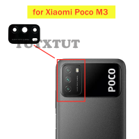 สำหรับ Xiaomi POCO M3กล้องด้านหลังเลนส์กระจกหลักด้านหลังเลนส์กล้องด้วยกาวซ่อมอะไหล่