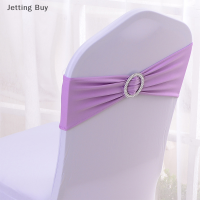 Jettingbuy สายรัดเก้าอี้ไลคร่าสำหรับงานแต่งงานสายคาดเก้าอี้ผ้าสแปนเด็กซ์สีแฟลชสำหรับตกแต่งปลอกเก้าอี้งานเลี้ยงอาหารค่ำสายสะพายเก้าอี้จัดเลี้ยง