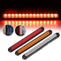 Car LED Third 3RD Brake Lights Bar Ultra-thin Rear Parking Signal Lamp Truck High Mount Stop Warning Light Universal 24V 12V Red