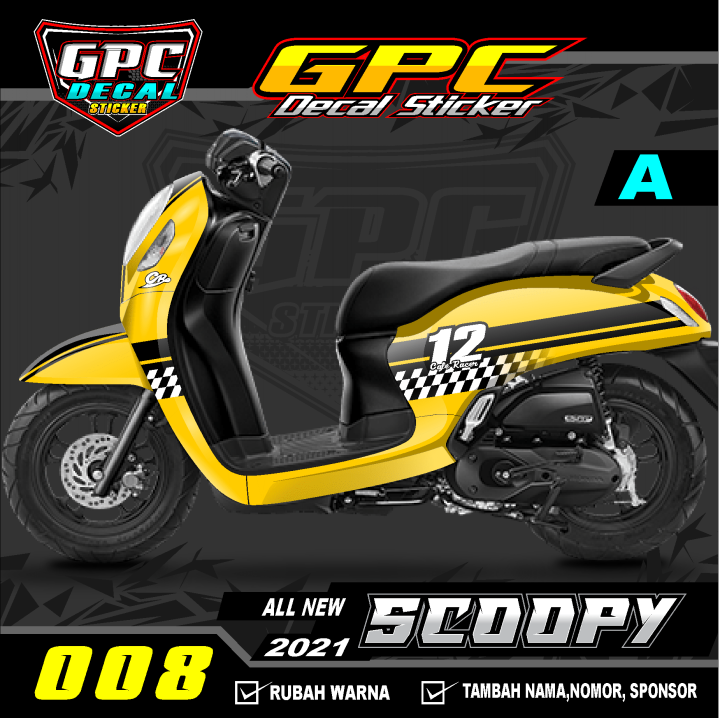 [COD] Decal Sticker All New Scoopy 2021008 Dekal Stiker Striping