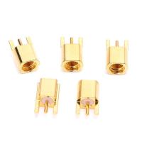 HVJ-5pcs  Mmcx Female Jack Connector Pcb Mount With Solder Straight Goldplated 3 Pins Mmcxke Connector