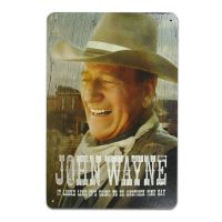 ▩Metal Tin Sign John Wayne The Duke Hat Legend Cowboy Western Star Movie Decor Bar Pub Vintage Retro Size: 20cm X 30cm（Contact the seller, free customization）