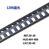 10ชิ้นหลอดไฟแอลอีดี SMD สีฟ้าสว่างพิเศษ1206