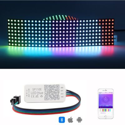 WS2812B LED Digital Flexible Individually Addressable Panel Pixel screen，SP110E (Bluetooth pixel controller)kit LED Strip Lighting