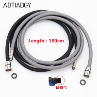 F1/2 M15x1 Replacement Kitchen Faucet Hose Quick Connect Pull Out Hose Nylon Hose Tube Gray Black 180cm