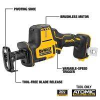 DEWALT DCS369เลื่อยไฟฟ้าแบบลูกสูบเครื่องดาบเลื่อยไฟฟ้าไม้โลหะปรับขนาดได้ความเร็วมอเตอร์ไร้แปรงไร้สาย