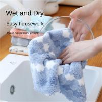 30*30 Kitchen Cleaning Rag Coral Fleece Dish Washing Cloth Upgrade New Bamboo Charcoal Fiber Thickened Dish Towel Cloth Dish Cloth  Towels