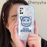 เคส Chenyyyka สำหรับ OPPO A52 A72 A92 4G เคสการ์ตูนแฟชั่นอินเทรนด์ลายคลื่นสีสันสดใสเคสโทรศัพท์แบบใสซิลิโคนนิ่มเคสกันกระแทกป้องกันเลนส์กล้องเคสโปร่งใส