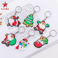 SZWL Silicone Keyring Hanging Pendant Key Chain for Christmas Kid Birthday Party Decor