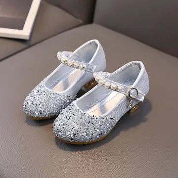Satin Block Heel Sandals with Floral Rhinestones | Heels, Block heels  sandal, Flower girl shoes