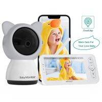 WOUWON จอดูแลเด็กกล้องดูเด็กวิดีโอสำหรับเด็กทารกแรกเกิด Bebe Nanny HD 5นิ้ว LCD สองวิธีพูดคุย PTZ เพลงกล่อมเด็กสำหรับเด็กแรกเกิดเกิด