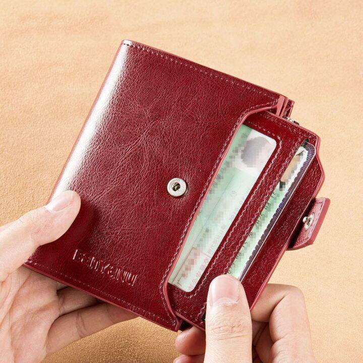 fahion-women-genuine-leather-wallet-rfid-blocking-short-multi-function-large-capacity-zipper-coin-purse-money-clip