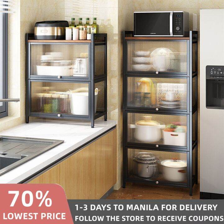 NETEL Kitchen Rack Pullout multifunctional rack Dish Racks Enclosed