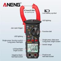 ANENG ST181 Digital Clamp Meter DCAC Current 4000 Counts Multimeter Ammeter Voltage Tester Car Amp Hz Capacitance NCV Ohm Test