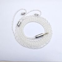 8 core Pure Silver earphone Upgrade Cable Balanced wire 2.53.54.4MM Plug With MMCX2PINQDCTFZ for TINTFZ Headsets