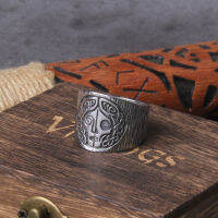 ตำนานนอร์ส Goddes Hel แหวนไวกิ้ง Hela Runes สแตนเลสวงเซลติกส์พระเครื่องอิสลามเครื่องประดับพร้อมกล่องไม้