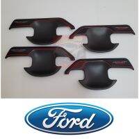 เบ้าประตู / ครอบมือจับ ฟอร์ด เรนเจอร์ Ford Ranger 2012-20   21  รถ 4 ประตู และ 2 ประตู ดำด้าน โลโก้  Range รถปี 2022 !!ไม่ได้นะค่ะ