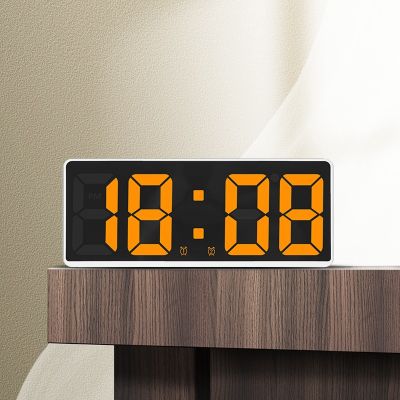 นาฬิกา LED แบบเรียบง่ายสองชุดนาฬิกา MODE Korea นาฬิกาดิจิตอลหน้าจอขนาดใหญ่แบบนาฬิกาปลุกนาฬิกาแบบข้างเตียงนอน