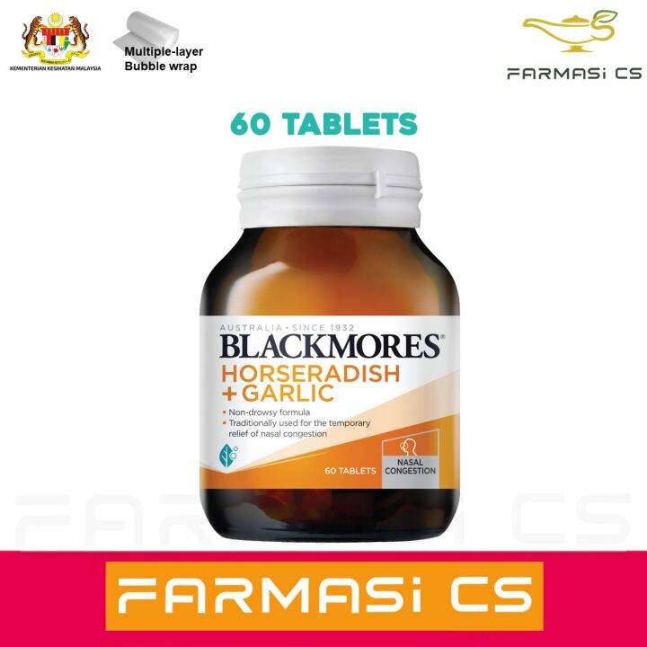 Blackmores Horseradish + Garlic 60 Tablets EXP09/2024 [ Nasal