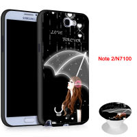 Samsung Galaxy Note 2,Silicon Soft สำหรับ Samsung Galaxy Note 2/N7102/N7100 ป้องกันเคสโทรศัพท์เดียวกันรูปแบบแหวนและ String