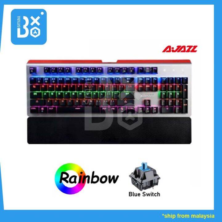 AJAZZ AK49 Gaming Mechanical Keyboard Blue Switch Rainbow Light Side RGB Lazada
