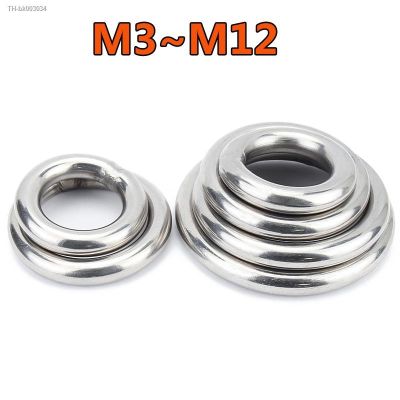 ¤♂✶ M3-M12 Heavy Duty Welded Round Rings Smooth Solid O Ring 304 Stainless Steel For Rigging Marine Boat Hammock Yoga Hanging Ring