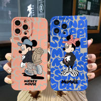 เคสโทรศัพท์สำหรับ A04 Samsung Galaxy A04E A14 A31 A34 A54 A03 A33 A53 A73 A12ฝาครอบป้องกัน5กรัม A32 A51 A71 A72 4G ฝาครอบขอบสี่เหลี่ยมมิกกี้เมาส์เต็มเลน