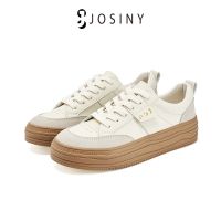 JOSINY รองเท้าผ้าใบลําลอง ข้อสั้น ผ้าแคนวาส ขนาดเล็ก สีขาว สไตล์คลาสสิก สําหรับนักเรียนหญิง