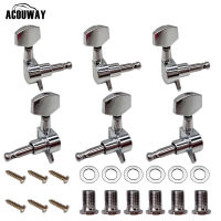 Guitar String Tuning Pegs Button 18:1 Gear Metal Chrome Full closed Guitar Machine Heads Guitar String Tuning Keys tuner Parts